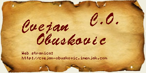 Cvejan Obušković vizit kartica